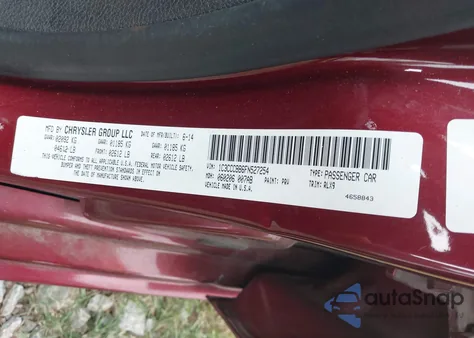 2015 Chrysler 200 S из США, поврежденный, VIN 1C3CCCBB6FN527254